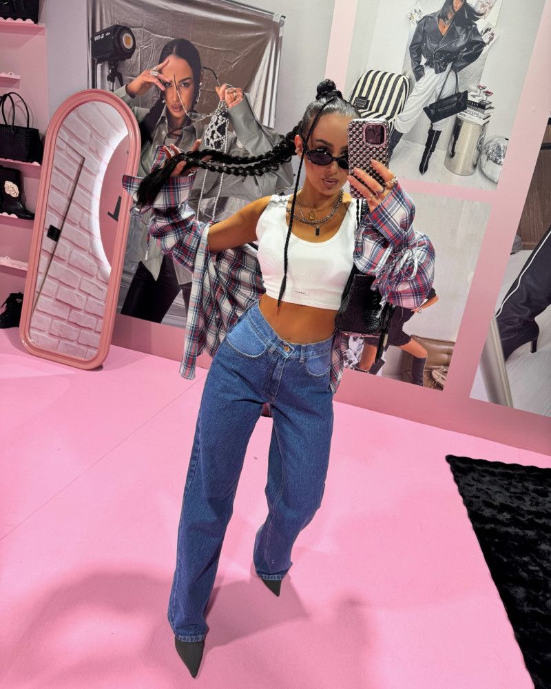 Spodnie jeansowe dwukolorowe La Milla